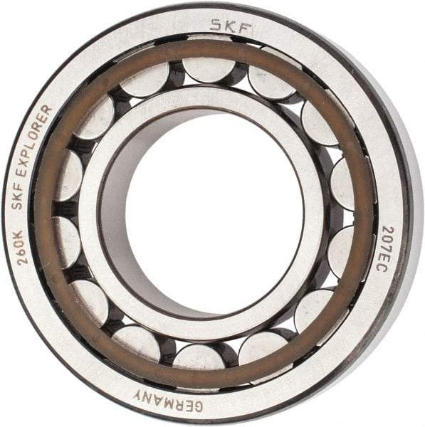 SKF - 35mm Bore Diam, 72mm Outside Diam, 17mm Wide Cylindrical Roller Bearing - 48,400 N Dynamic Capacity, 48,000 Lbs. Static Capacity - Americas Industrial Supply