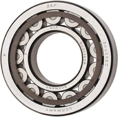 SKF - 45mm Bore Diam, 100mm Outside Diam, 25mm Wide Cylindrical Roller Bearing - 99,000 N Dynamic Capacity, 100,000 Lbs. Static Capacity - Americas Industrial Supply