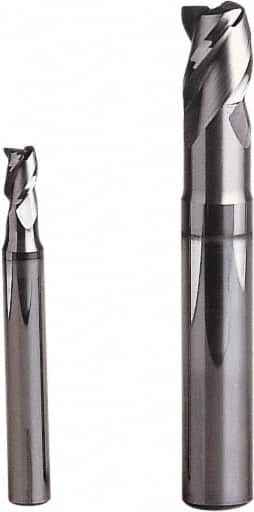 Seco - 2.5mm, 3 Flute, Single End, Solid Carbide, 0.2mm Corner Radius End Mill - 40mm OAL, 40° Helix, Right Hand Flute, 4mm LOC, Right Hand Cut, 6mm Extended Reach - Americas Industrial Supply