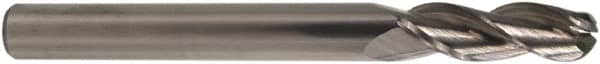 M.A. Ford - 1/4" Diam, 3/4" LOC, 3 Flute Solid Carbide Ball End Mill - Single End, 2-1/2" OAL, 1/4" Shank Diam, Spiral Flute - Americas Industrial Supply