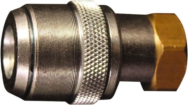 Milton - 150 Max psi Closed Check Steel Air Chuck - Straight Grip Chuck, 1/4 FNPT - Americas Industrial Supply