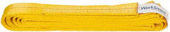 Value Collection - 12' Long x 2" Wide, 6,400 Lb Vertical Capacity, 1 Ply, Polyester Web Sling - 5,000 Lb Choker Capacity, with Endless Sling - Americas Industrial Supply