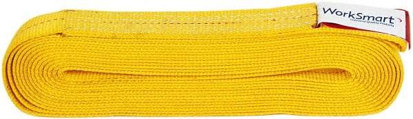 Value Collection - 20' Long x 2" Wide, 6,400 Lb Vertical Capacity, 1 Ply, Polyester Web Sling - 5,000 Lb Choker Capacity, with Endless Sling - Americas Industrial Supply