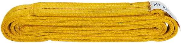 Value Collection - 8' Long x 2" Wide, 12,200 Lb Vertical Capacity, 2 Ply, Polyester Web Sling - 9,800 Lb Choker Capacity, with Endless Sling - Americas Industrial Supply