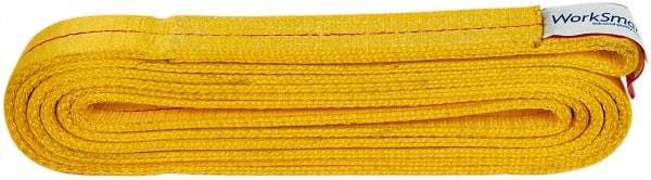 Value Collection - 10' Long x 2" Wide, 12,200 Lb Vertical Capacity, 2 Ply, Polyester Web Sling - 9,800 Lb Choker Capacity, with Endless Sling - Americas Industrial Supply