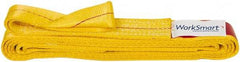 Value Collection - 16' Long x 2" Wide, 3,200 Lb Vertical Capacity, 1 Ply, Polyester Web Sling - 2,500 Lb Choker Capacity, with Eye & Eye (Twisted) - Americas Industrial Supply