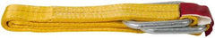 Value Collection - 6' Long x 2" Wide, 6,400 Lb Vertical Capacity, 2 Ply, Polyester Web Sling - 5,000 Lb Choker Capacity, with Hardware (Unilink) - Americas Industrial Supply