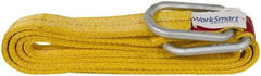 Value Collection - 12' Long x 2" Wide, 6,400 Lb Vertical Capacity, 2 Ply, Polyester Web Sling - 5,000 Lb Choker Capacity, with Hardware (Unilink) - Americas Industrial Supply