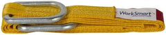 Value Collection - 10' Long x 2" Wide, 3,200 Lb Vertical Capacity, 1 Ply, Polyester Web Sling - 2,500 Lb Choker Capacity, with Hardware (Unilink) - Americas Industrial Supply