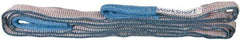 Value Collection - 12' Long x 2" Wide, 3,200 Lb Vertical Capacity, 1 Ply, Polyester Web Sling - 2,500 Lb Choker Capacity, Silver (Color), with Eye & Eye (Flat) - Americas Industrial Supply