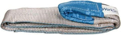 Value Collection - 5' Long x 3" Wide, 4,800 Lb Vertical Capacity, 1 Ply, Polyester Web Sling - 3,800 Lb Choker Capacity, with Eye & Eye (Flat) - Americas Industrial Supply