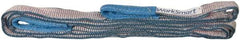 Value Collection - 9' Long x 1" Wide, 3,200 Lb Vertical Capacity, 2 Ply, Polyester Web Sling - 2,500 Lb Choker Capacity, with Eye & Eye (Flat) - Americas Industrial Supply