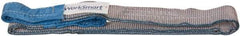 Value Collection - 4' Long x 2" Wide, 6,400 Lb Vertical Capacity, 2 Ply, Polyester Web Sling - 5,000 Lb Choker Capacity, Silver (Color), with Eye & Eye (Flat) - Americas Industrial Supply