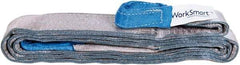 Value Collection - 12' Long x 3" Wide, 8,600 Lb Vertical Capacity, 2 Ply, Polyester Web Sling - 6,900 Lb Choker Capacity, with Eye & Eye (Flat) - Americas Industrial Supply