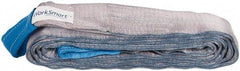 Value Collection - 16' Long x 4" Wide, 11,500 Lb Vertical Capacity, 2 Ply, Polyester Web Sling - 9,200 Lb Choker Capacity, with Eye & Eye (Flat) - Americas Industrial Supply