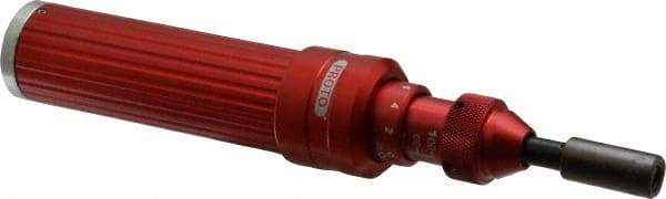 Proto - 1 Piece, 7 to 36 In/Lb, Adjustable Torque Limiting Screwdriver - 7-3/16" OAL, 1/4" Drive, 1 In/Lb Graduation - Americas Industrial Supply