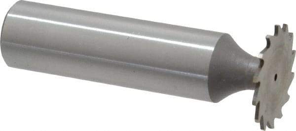 Whitney Tool Co. - 3/4" Diam x 1/32" Face Width, Cobalt, 14 Teeth, Shank Connection Woodruff Keyseat Cutter - Uncoated, 2-1/32" OAL x 1/2" Shank, Straight Teeth - Americas Industrial Supply