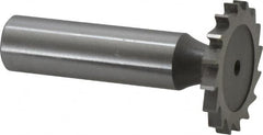 Whitney Tool Co. - 1-1/8" Diam x 1/8" Face Width, Cobalt, 16 Teeth, Shank Connection Woodruff Keyseat Cutter - Uncoated, 2-1/8" OAL x 1/2" Shank, Straight Teeth - Americas Industrial Supply