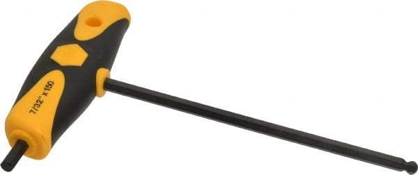Wiha - 7/32" Hex, T-Handle Cushion Grip, Ball End Hex Key - 150mm OAL, Inch System of Measurement - Americas Industrial Supply