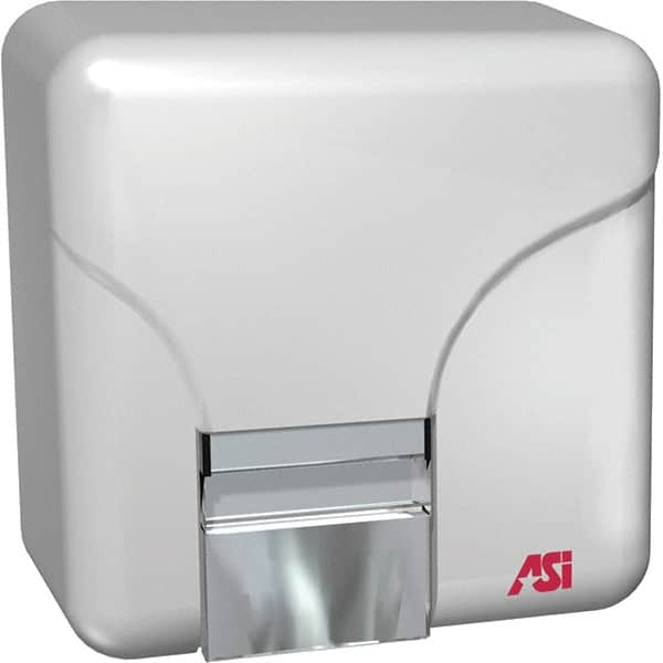 ASI-American Specialties, Inc. - 1800 Watt White Finish Electric Hand Dryer - 110/120 Volts, 15 Amps, 9-7/16" Wide x 9-41/64" High x 6-3/8" Deep - Americas Industrial Supply