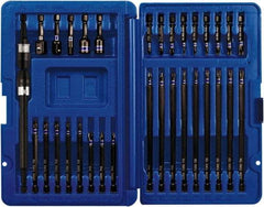 Irwin - 34 Piece, Screwdriver Insert Bit Set - #1 to #4 Phillips, T10 to T40 Torx - Americas Industrial Supply