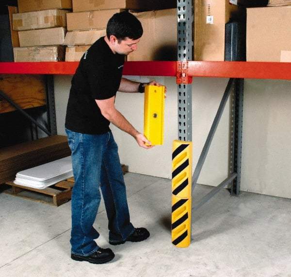 UltraTech - 15-1/2" Long, Polyethylene Rack Guard - Yellow - Americas Industrial Supply
