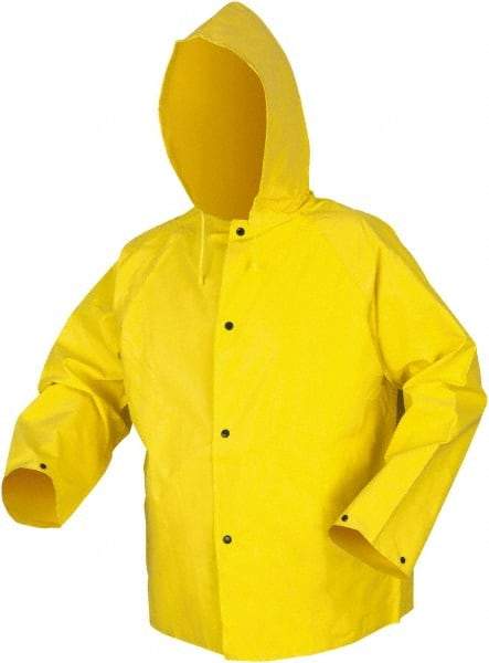 MCR Safety - Size 4XL, Yellow, Rain Jacket - No Pockets - Americas Industrial Supply