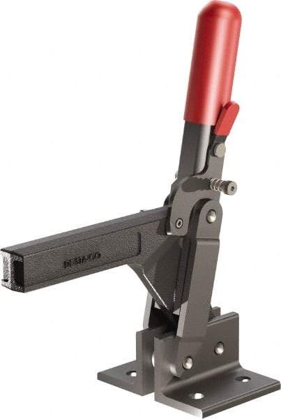 De-Sta-Co - 1,147 Lb Holding Capacity, Vertical Handle, Manual Hold Down Toggle Clamp - 138° Handle Movement, 74° Bar Opening, Solid Bar, Flanged Base, Oxide Finish, Forged Alloy Steel - Americas Industrial Supply