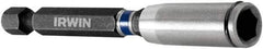 Irwin - 1/4" Drive, Magnetic Holder with C-Ring Screwdriver Bit - 2" OAL - Americas Industrial Supply