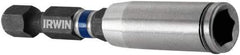 Irwin - 1/4" Drive, Magnetic Holder with C-Ring Screwdriver Bit - 3" OAL - Americas Industrial Supply