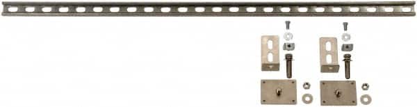 Justrite - 48 Inch Wide x 4 Inch High, Metal Seismic Drum Cabinet Bracket Kit - 4 Inch Deep, Compatible with All Cabinets - Americas Industrial Supply