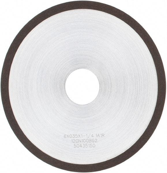 Tru-Maxx - 6" 120 Grit Diamond Cutoff Wheel - 0.035" Thick, 1-1/4" Arbor, Use with Angle Grinders - Americas Industrial Supply