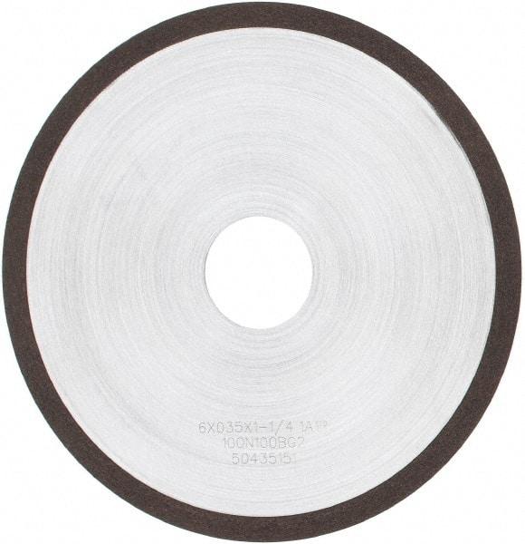 Tru-Maxx - 6" 100 Grit Diamond Cutoff Wheel - 0.035" Thick, 1-1/4" Arbor, Use with Angle Grinders - Americas Industrial Supply