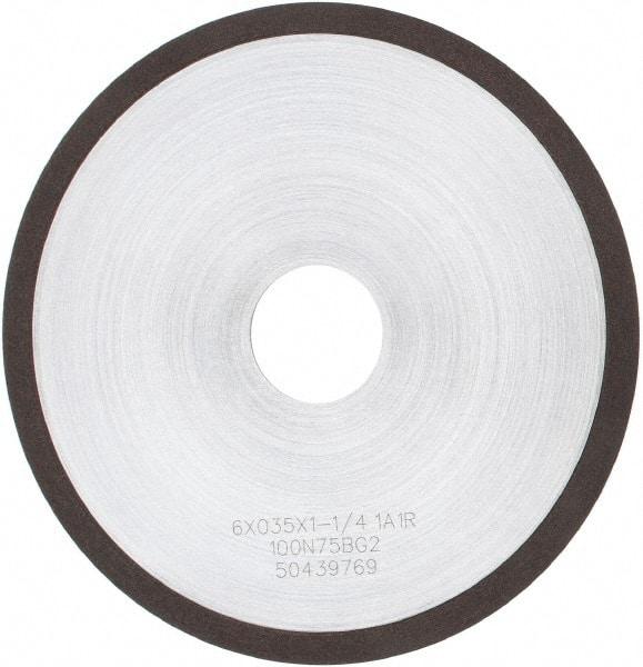 Tru-Maxx - 6" 100 Grit Diamond Cutoff Wheel - 0.035" Thick, 1-1/4" Arbor, Use with Angle Grinders - Americas Industrial Supply