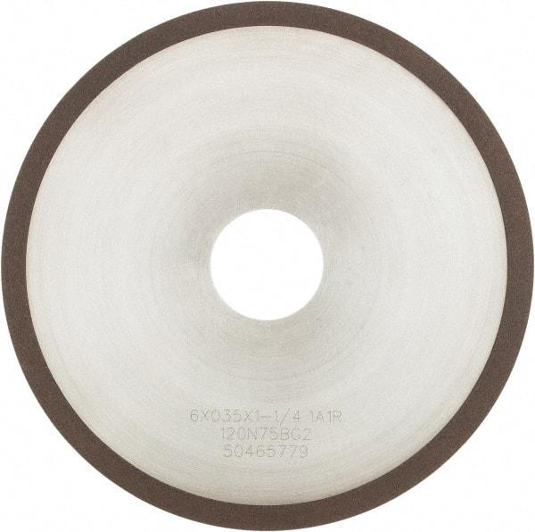 Tru-Maxx - 6" 120 Grit Diamond Cutoff Wheel - 0.035" Thick, 1-1/4" Arbor, Use with Angle Grinders - Americas Industrial Supply
