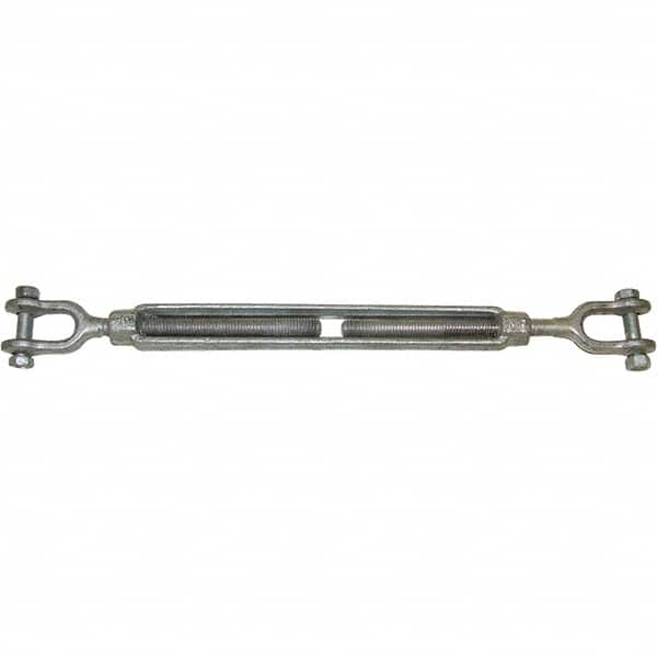CM - 15,200 Lb Load Limit, 1-1/4" Thread Diam, 12" Take Up, Forged Steel Turnbuckle Body Turnbuckle - Americas Industrial Supply