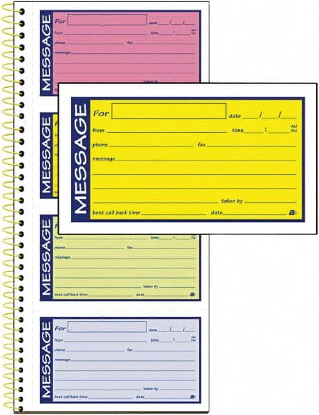 AT-A-GLANCE - 200 Sheet, 5-1/4 x 11", Call Book - Lime - Americas Industrial Supply