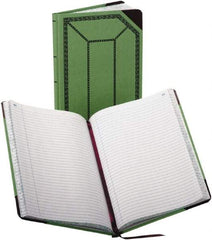 Boorum & Pease - 150 Sheet, 7-5/8 x 12-1/2", Record/Account Book - Green & Red - Americas Industrial Supply