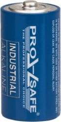 PRO-SAFE - Size C, Alkaline, Standard Battery - 1.5 Volts, Flat Terminal, LR14 - Americas Industrial Supply