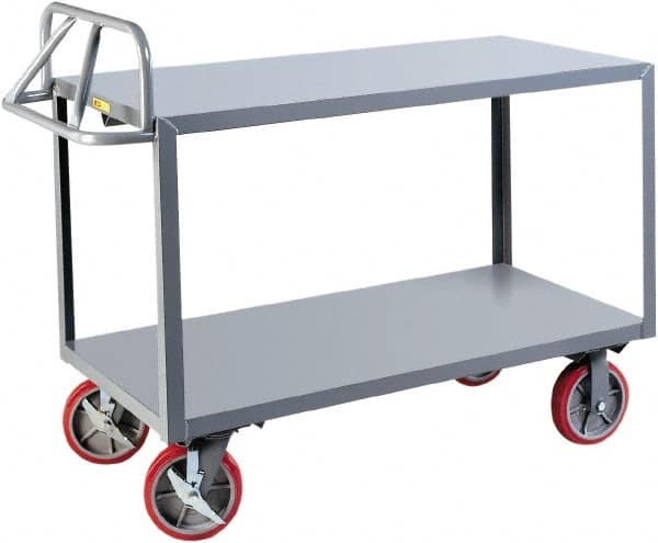 Little Giant - 3,600 Lb Capacity, 30" Wide x 65-1/2" Long x 42" High Shelf Cart - 2 Shelf, Steel - Americas Industrial Supply
