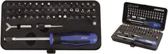 VEGA Industries - 53 Piece, 1/4" Drive Screwdriver Bit Set - #1 to #3 Phillips, Tamperproof 7/64 to 5/16" Hex, T8 to T40 Torx, #1 to #3 Square Recess - Americas Industrial Supply