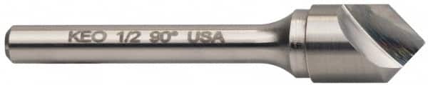 Keo - 1" Head Diam, 1/2" Shank Diam, 1 Flute 60° Solid Carbide Countersink - Americas Industrial Supply