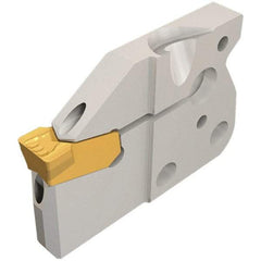 Iscar - Left Hand Cut, 4mm Insert Width, Cutoff & Grooving Support Blade for Indexables - 16mm Max Depth of Cut, 7.2mm Head Projection - Americas Industrial Supply