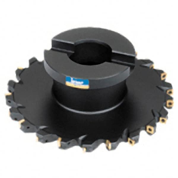 Iscar - Shell Mount A Connection, 0.315" Cutting Width, 0.8937" Depth of Cut, 80mm Cutter Diam, 0.8661" Hole Diam, 14 Tooth Indexable Slotting Cutter - FDN Toolholder, Q/XOMT Insert - Americas Industrial Supply