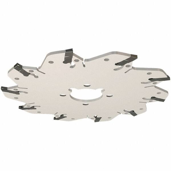 Iscar - Arbor Hole Connection, 0.132" Cutting Width, 34mm Depth of Cut, 125mm Cutter Diam, 32mm Hole Diam, 8 Tooth Indexable Slotting Cutter - GM-DG Toolholder, GIM, GIMY, GIP, GIPA Insert, Right Hand Cutting Direction - Americas Industrial Supply