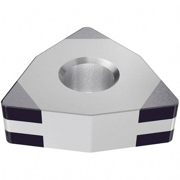 Iscar - WNGA432 M6 Grade IB10HC PCBN Turning Insert - TiN Finish, 80° Trigon, 1/2" Inscr Circle, 3/16" Thick, 1/32" Corner Radius - Americas Industrial Supply