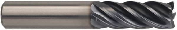Kennametal - 1/2", 5 Flute, Solid Carbide, 1/8" Corner Radius End Mill - 3" OAL, 1-1/4" LOC - Americas Industrial Supply