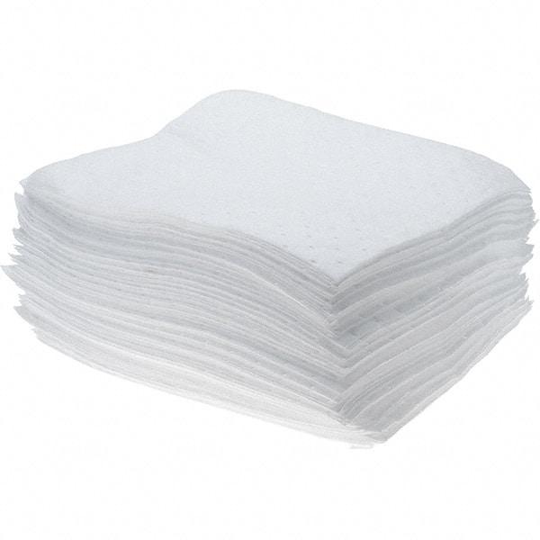Brady SPC Sorbents - 15.5 Gal Capacity per Package, Oil Only Pad - 18" Long x 15" Wide, White - Americas Industrial Supply