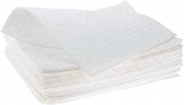 Brady SPC Sorbents - 30 Gal Capacity per Package, Oil Only Pad - 19" Long x 15" Wide, Green, Polypropylene - Americas Industrial Supply