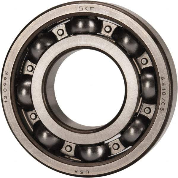 SKF - 50mm Bore Diam, 110mm OD, Open Deep Groove Radial Ball Bearing - 27mm Wide, 1 Row, Round Bore, 38,000 Nm Static Capacity, 65,000 Nm Dynamic Capacity - Americas Industrial Supply